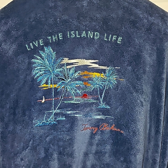 Men's Tommy Bahama Island Life Robe, Blue, XXL - Picture 2 of 7